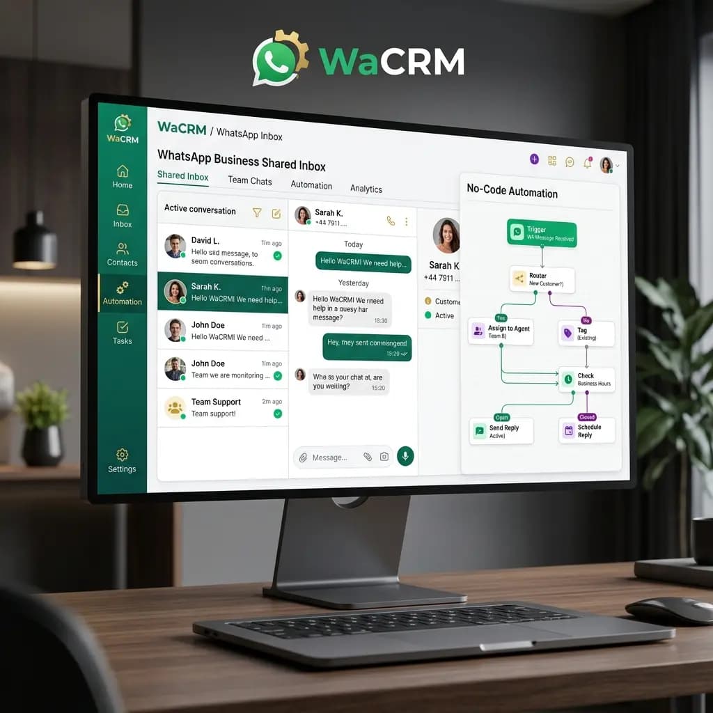 WaCRM Shared Inbox & Kanban Preview