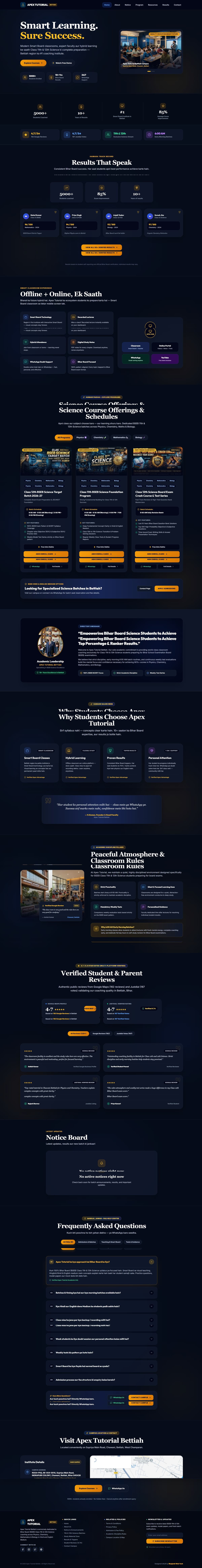 Apex Tutorial Bettiah Science Coaching Website – MaaJanki Web Tech