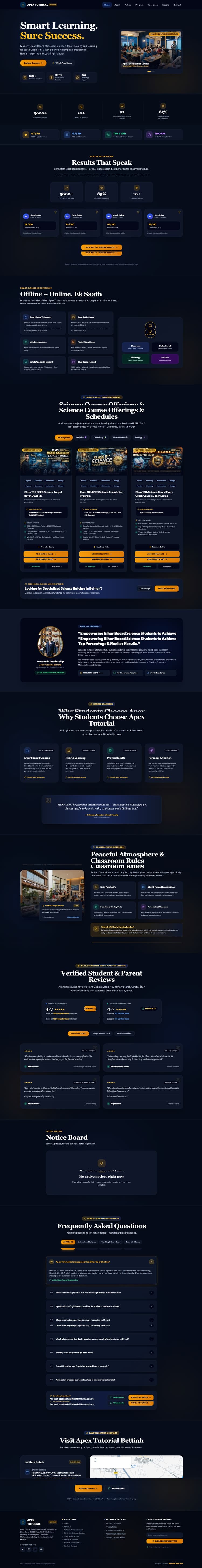 Apex Tutorial Bettiah website design project