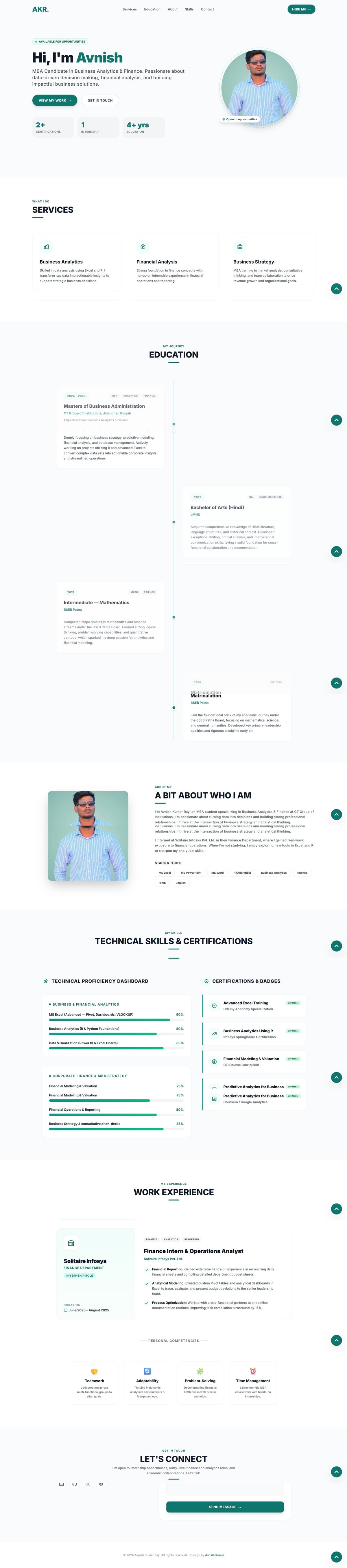 Avnish Kumar Ray Business Analytics Portfolio
