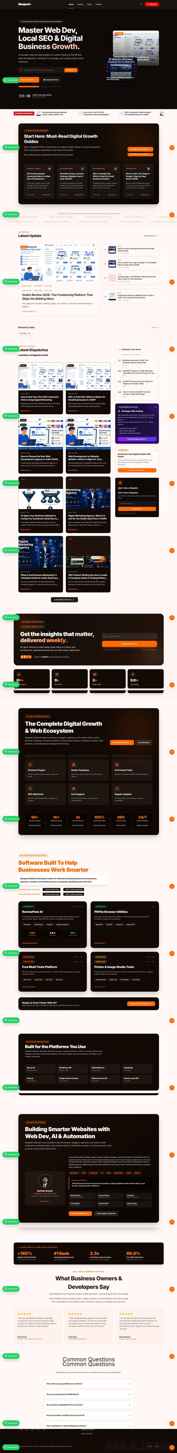 MaaJanki Digital Blog website design project